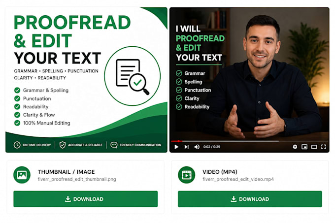 proofread and edit english text