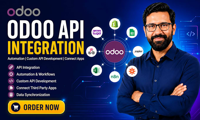 do odoo API integration, automation, custom API development and connect apps