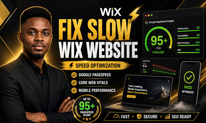 speed optimize and fix your slow wix website