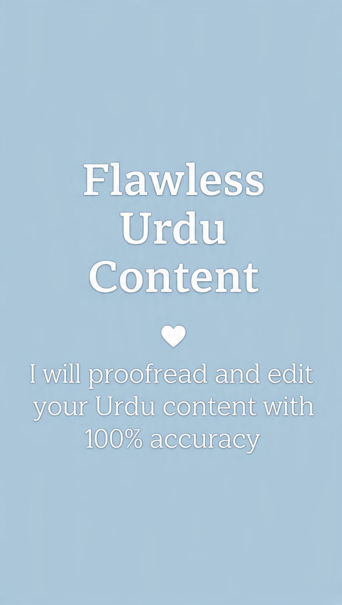 proofread and edit your urdu content with 100 percent accuracy