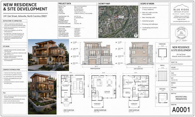 create residential site plan, plot plan and architectural layout