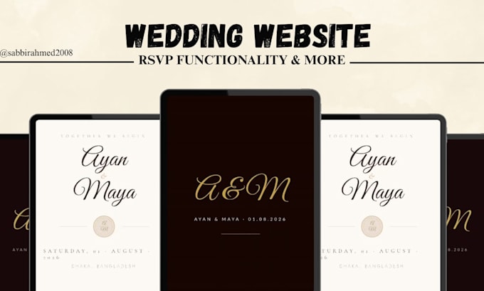 create a custom wedding invitation website with rsvp