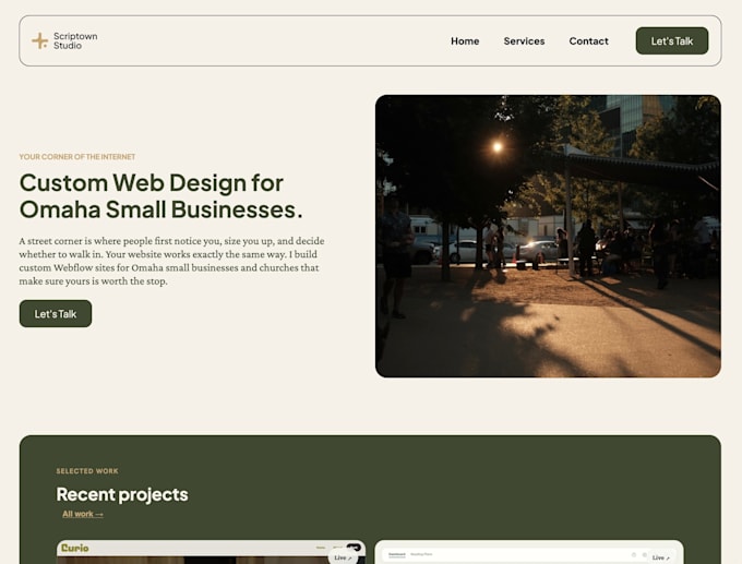 design and build a webflow website