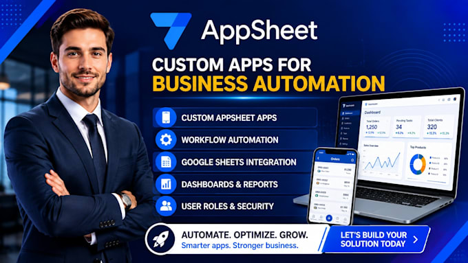 build a custom google appsheet apps for business automation