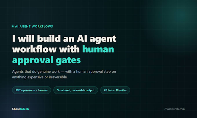 build an ai agent workflow with human approval gates