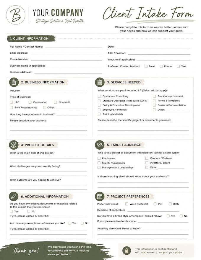 business consulting and document creation