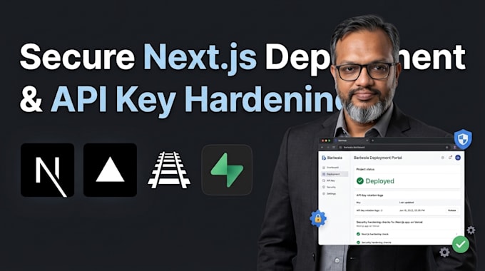 deploy a react next js app to vercel or railway and secure API keys