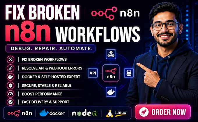 fix broken n8n workflows debug n8n api webhook error n8n docker self hosted