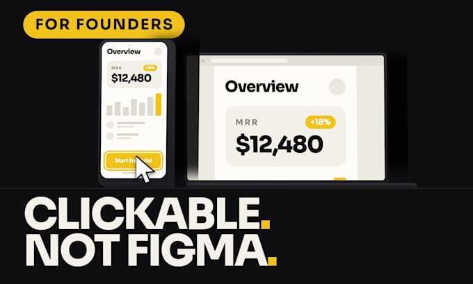 turn your idea into a shareable clickable prototype in 48 hours