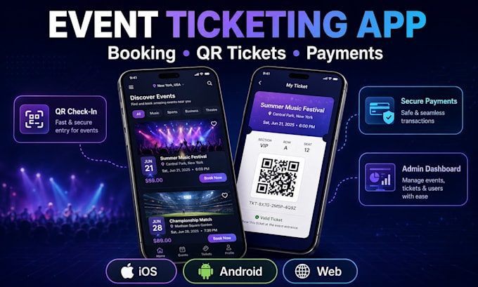 build an event ticketing and booking app