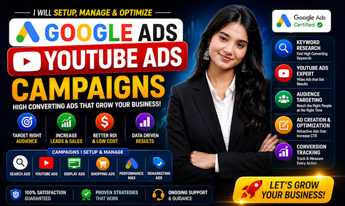 setup and manage google ads and youtube ads campaigns