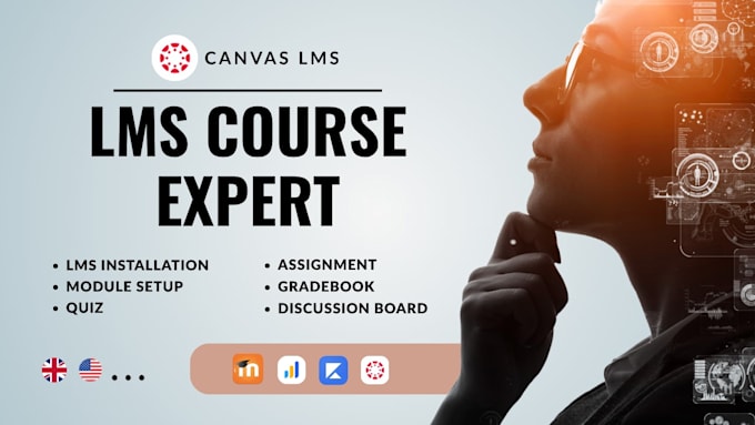 create and setup canvas lms, online course, moodle and elearning website