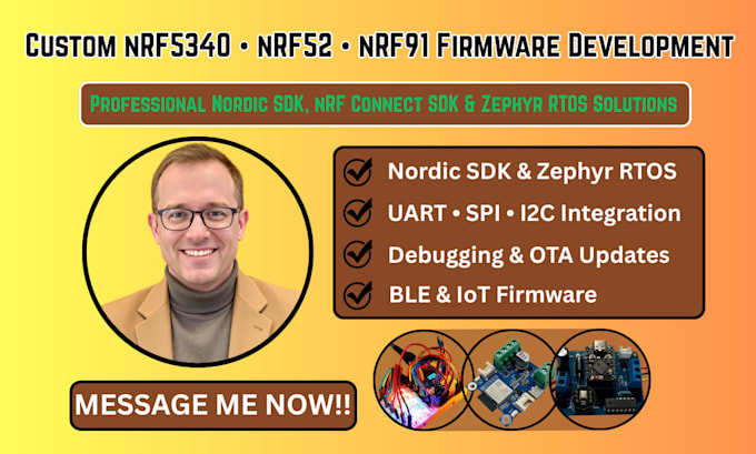 develop custom nrf5340 nrf52 nrf91 firmware using nordic sdk and zephyr