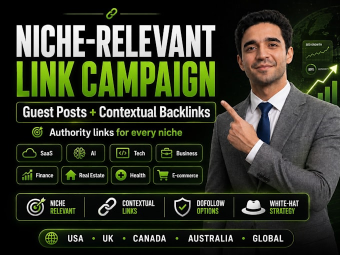 niche relevant guest post and contextual backlink campaign