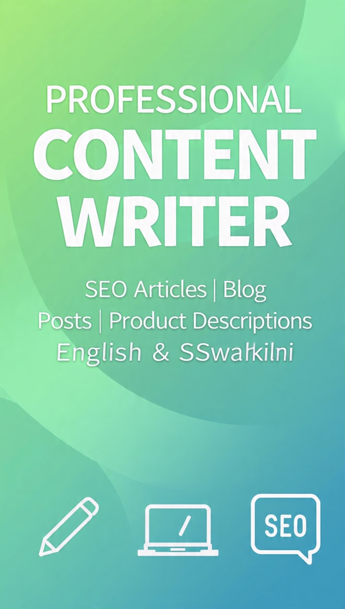 write articles and social media caption in swahili and eng