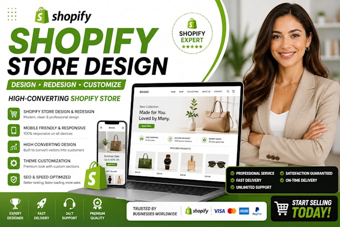 design a professional shopify store that converts