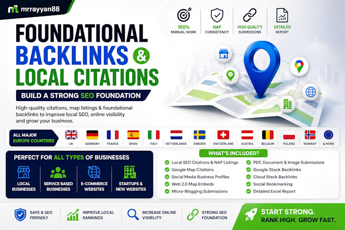 build foundational backlinks and local citations for SEO