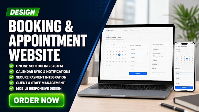 design a wordpress booking website for service business