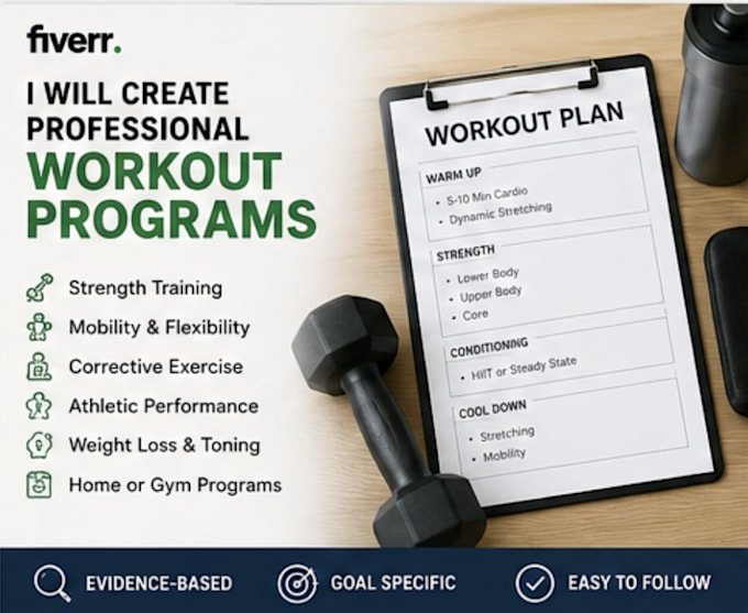 create a customized evidence based workout program
