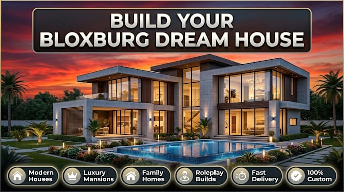 build a custom modern bloxburg house in roblox