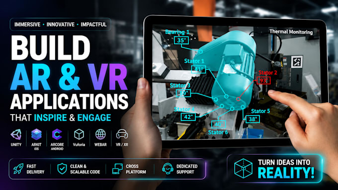 develop augmented reality ar app with unity arcore arkit for ios android