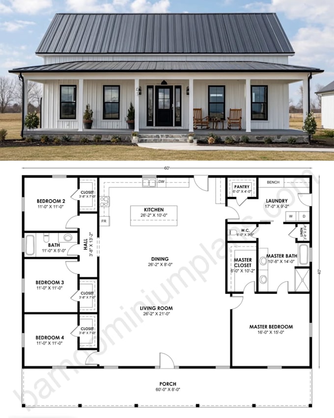 draft 2d barndominium, barn house, and shop house plans