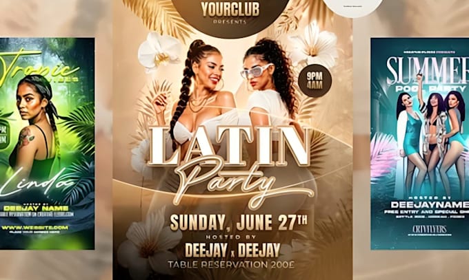 design a scroll stopping event flyer for party or concert