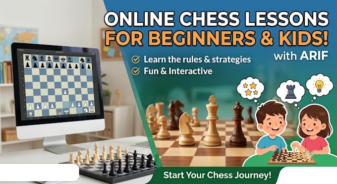 give online chess lessons to kids and beginners