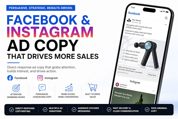 write high converting facebook and instagram ad copy that drives more sales