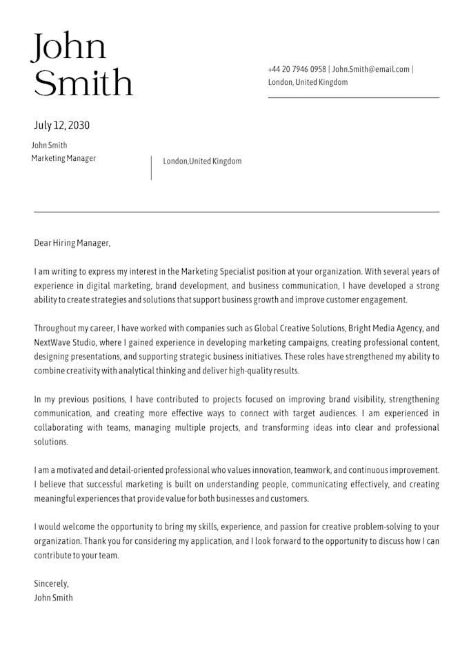 create a professional CV, resume and cover letter design