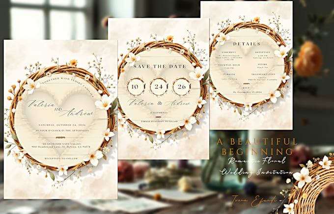 design elegant wedding invitations and stationery