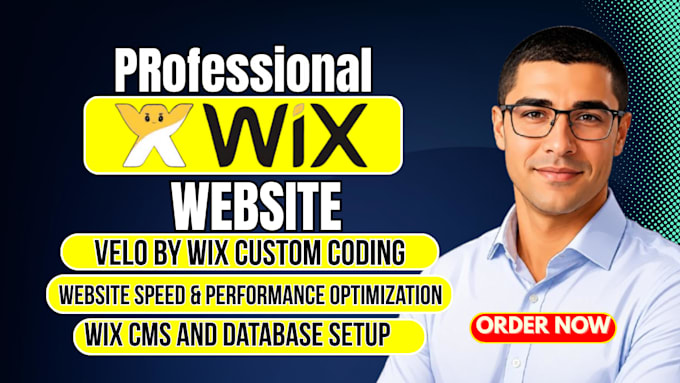 build custom wix studio website with velo code, wix database design and wix seo