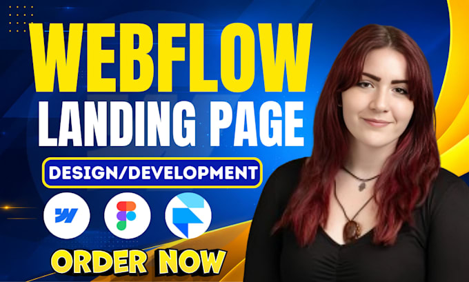 build responsive webflow landing page design, webflow website development