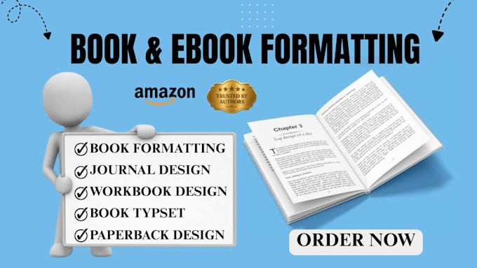 paperback book formatting KDP upload print book typeset journal workbook design