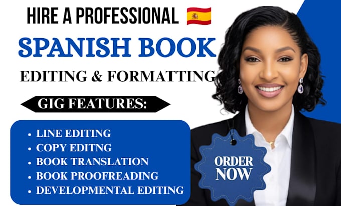 professionally edit, proofread, format and translate into spanish