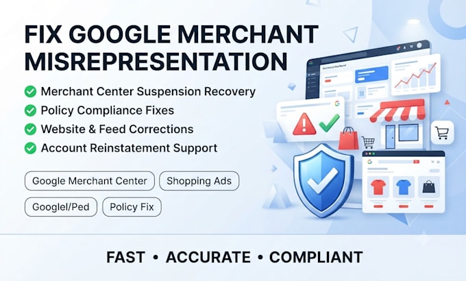 fix google merchant center suspension and misrepresentation