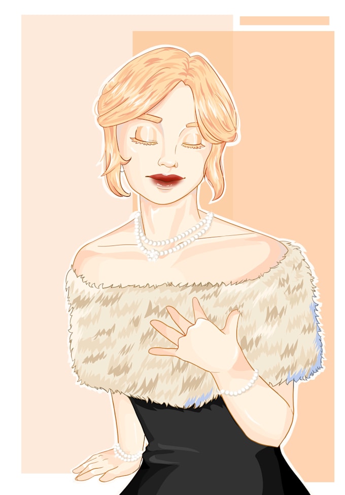 create a stylized half body character illustration