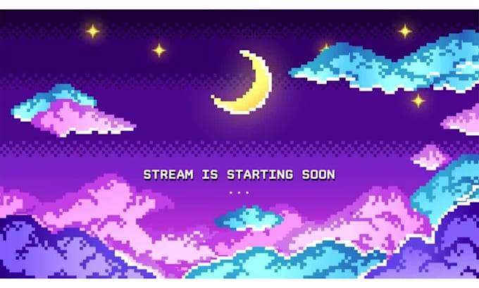 design pixel art stream overlay twitch graphics animated stream page