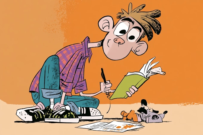 digital illustration cartoon character