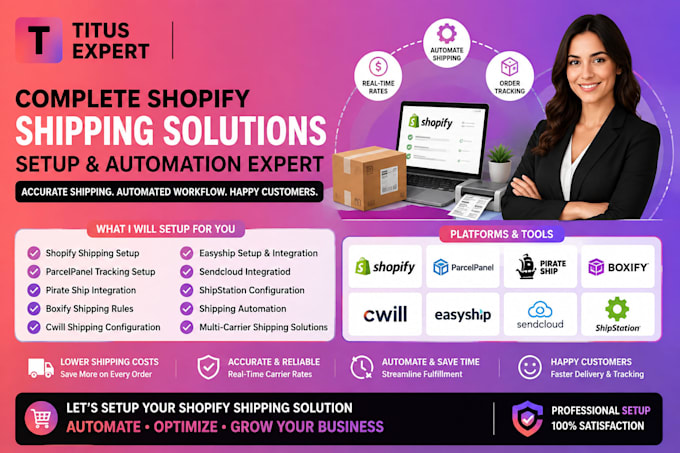 setup shopify shipping solution shipstation easyship sendcloud boxity cwill