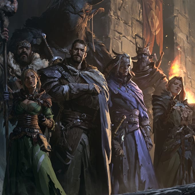 make a custom fantasy party portrait