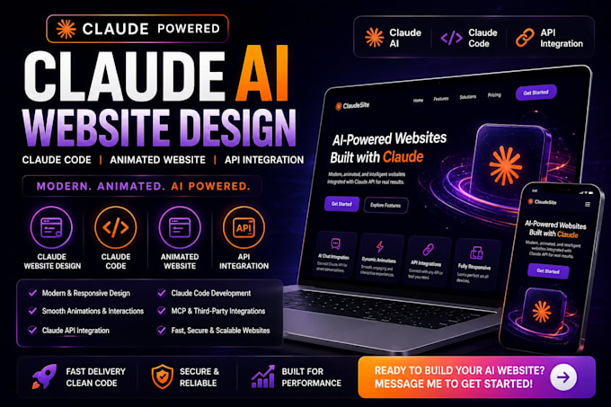claude website design claude code claude animated website claude api integration
