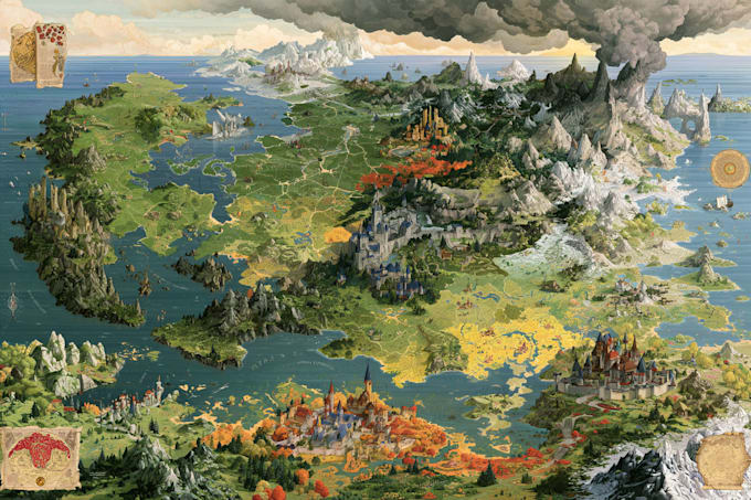 draw a custom map illustration