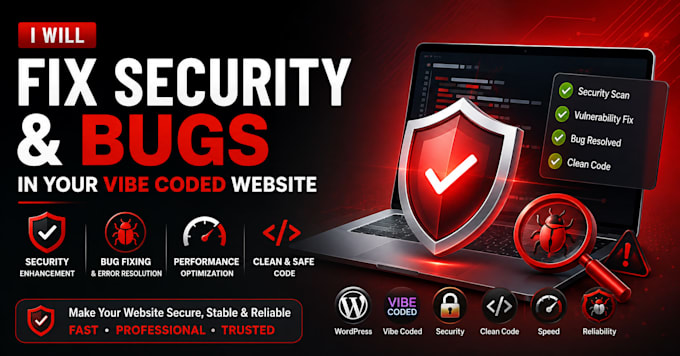 fix security and bugs in your vibe coded website