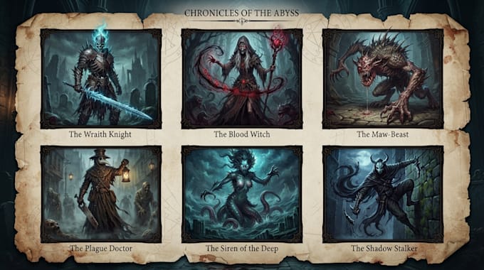 draw horror character design illustration