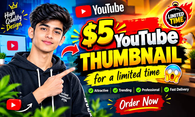 design professional youtube thumbnails and SEO titles