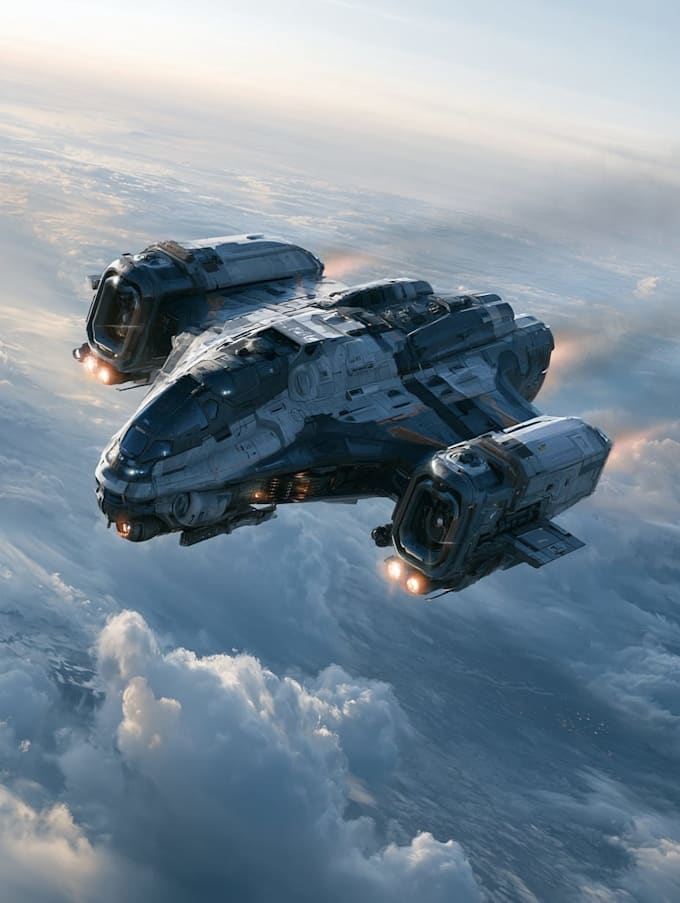 make a hard model surface sci fi , spaceships