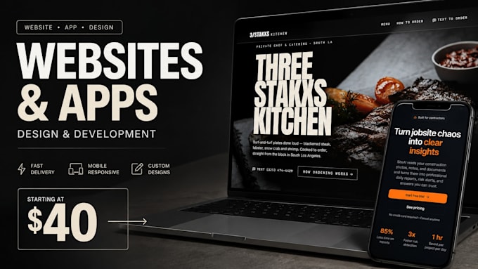 create a custom website for your startup, business, or app idea