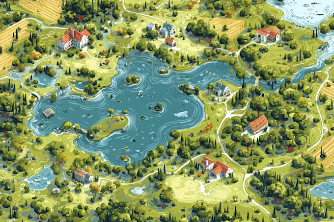 unique vector map, realistic or fantasy