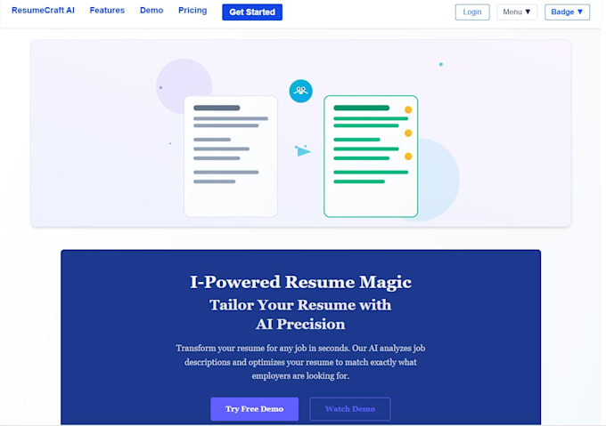 develop a professional full stack web application